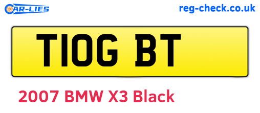 T10GBT are the vehicle registration plates.
