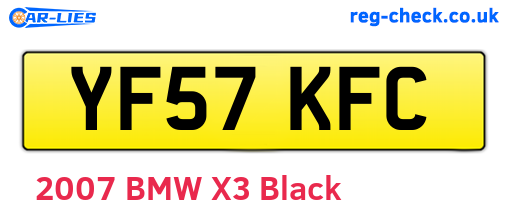 YF57KFC are the vehicle registration plates.