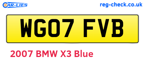 WG07FVB are the vehicle registration plates.