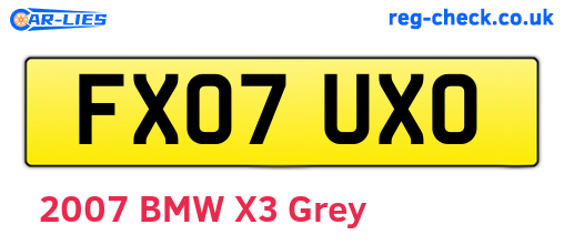 FX07UXO are the vehicle registration plates.