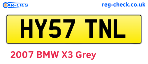 HY57TNL are the vehicle registration plates.