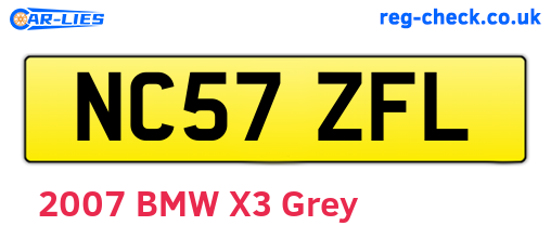 NC57ZFL are the vehicle registration plates.