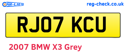 RJ07KCU are the vehicle registration plates.