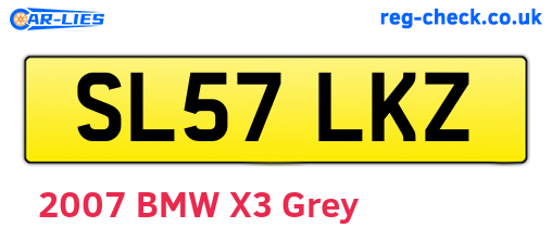 SL57LKZ are the vehicle registration plates.