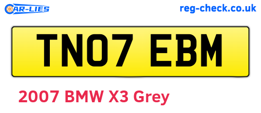 TN07EBM are the vehicle registration plates.