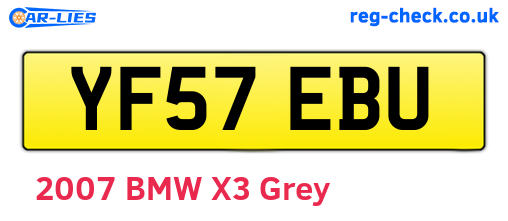 YF57EBU are the vehicle registration plates.