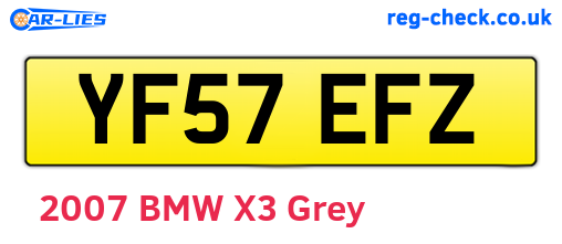 YF57EFZ are the vehicle registration plates.