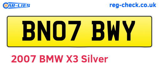 BN07BWY are the vehicle registration plates.