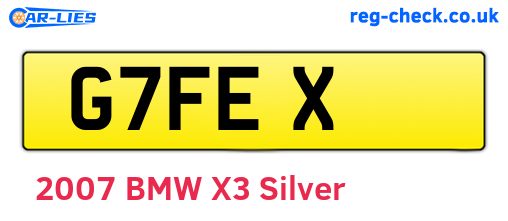G7FEX are the vehicle registration plates.