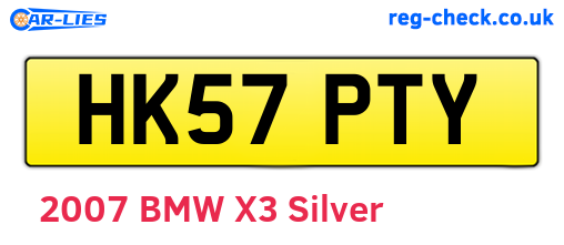 HK57PTY are the vehicle registration plates.