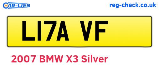 L17AVF are the vehicle registration plates.