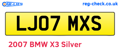 LJ07MXS are the vehicle registration plates.