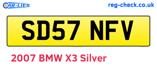 SD57NFV are the vehicle registration plates.