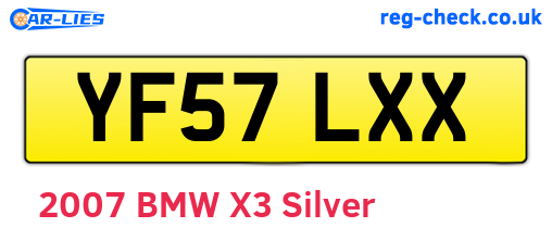 YF57LXX are the vehicle registration plates.
