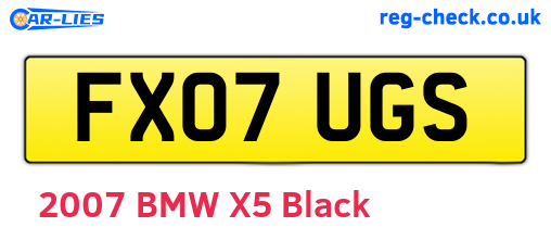 FX07UGS are the vehicle registration plates.