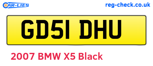 GD51DHU are the vehicle registration plates.