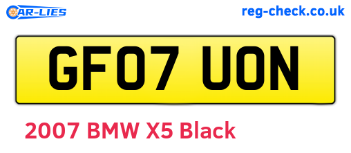 GF07UON are the vehicle registration plates.