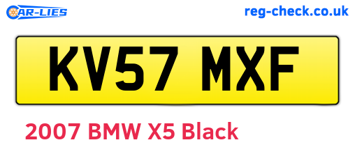 KV57MXF are the vehicle registration plates.