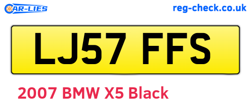 LJ57FFS are the vehicle registration plates.