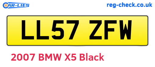 LL57ZFW are the vehicle registration plates.