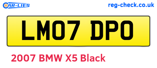 LM07DPO are the vehicle registration plates.