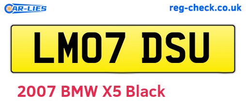 LM07DSU are the vehicle registration plates.