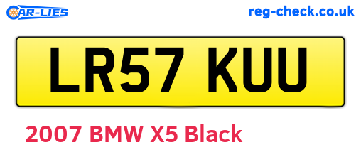 LR57KUU are the vehicle registration plates.