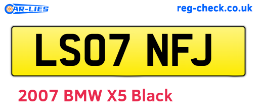 LS07NFJ are the vehicle registration plates.