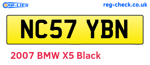 NC57YBN are the vehicle registration plates.