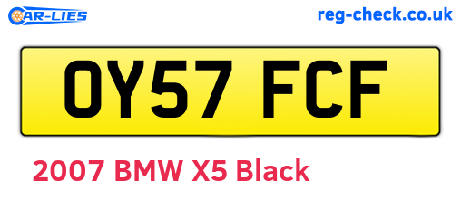 OY57FCF are the vehicle registration plates.