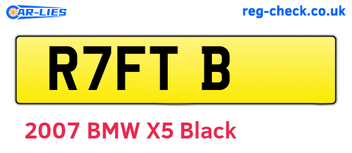 R7FTB are the vehicle registration plates.