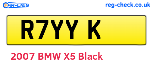R7YYK are the vehicle registration plates.