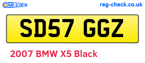 SD57GGZ are the vehicle registration plates.