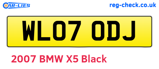 WL07ODJ are the vehicle registration plates.