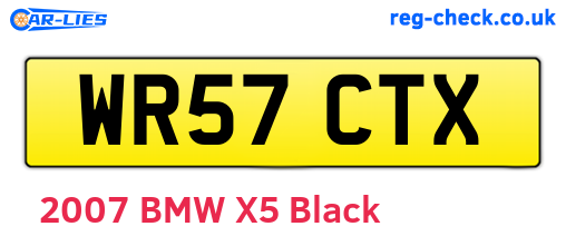 WR57CTX are the vehicle registration plates.