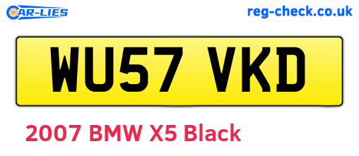 WU57VKD are the vehicle registration plates.