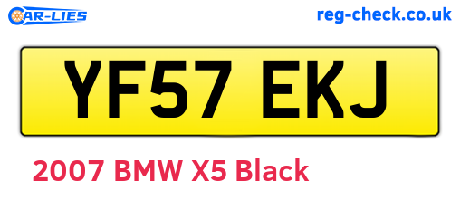 YF57EKJ are the vehicle registration plates.
