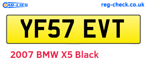 YF57EVT are the vehicle registration plates.