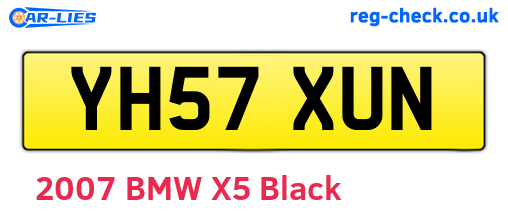 YH57XUN are the vehicle registration plates.