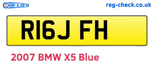 R16JFH are the vehicle registration plates.