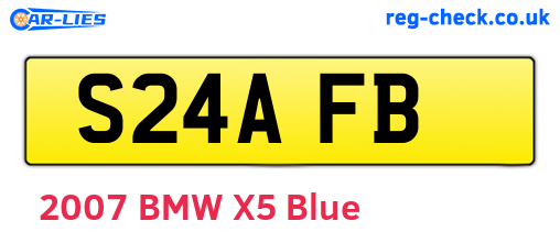 S24AFB are the vehicle registration plates.