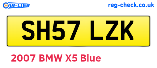 SH57LZK are the vehicle registration plates.