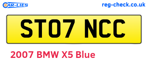 ST07NCC are the vehicle registration plates.