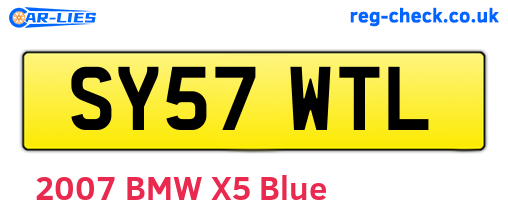 SY57WTL are the vehicle registration plates.