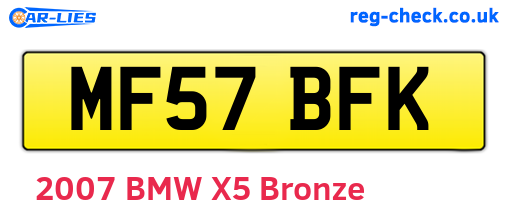 MF57BFK are the vehicle registration plates.