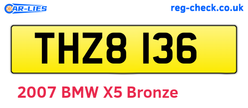 THZ8136 are the vehicle registration plates.