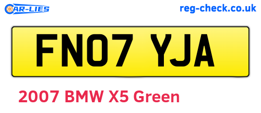 FN07YJA are the vehicle registration plates.
