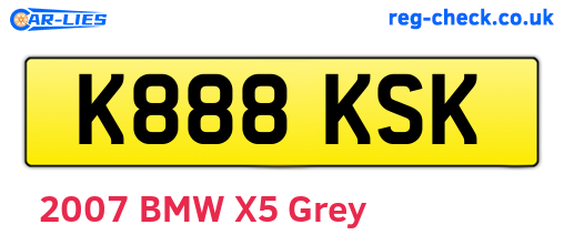 K888KSK are the vehicle registration plates.