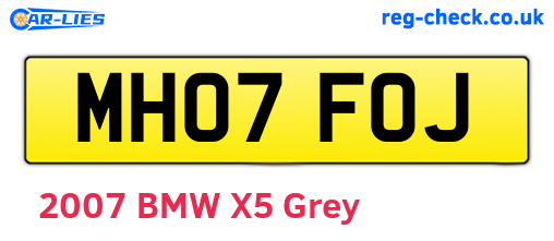 MH07FOJ are the vehicle registration plates.