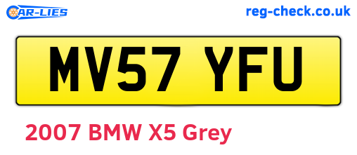 MV57YFU are the vehicle registration plates.
